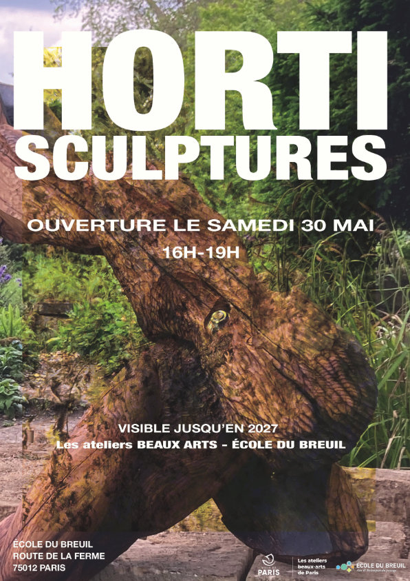 L'affiche de l'exposition "Hortisculptures" du 30 mai 2026 au 30 mai 2027